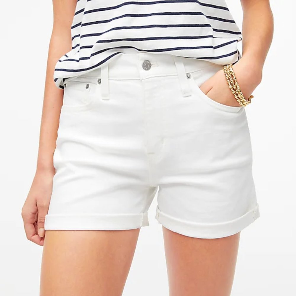 J.Crew Classic denim short in white